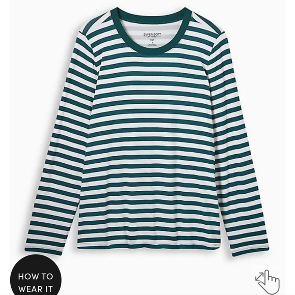 NWT Perfect Super Soft Crew Neck Long Sleeve Tee - Picture 2 of 4